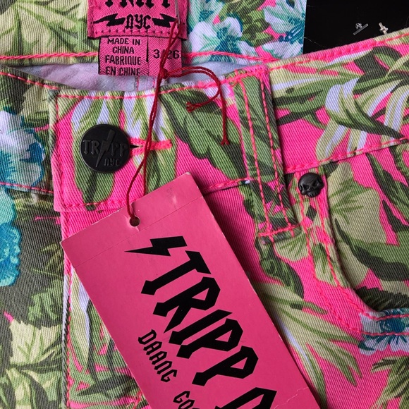 NWT Tripp NYC Pink Floral Skinny Jeans - size 3/26 - Picture 4 of 4